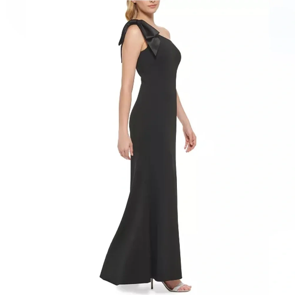 Eliza J Elegant Black One-Shoulder Dress size 10